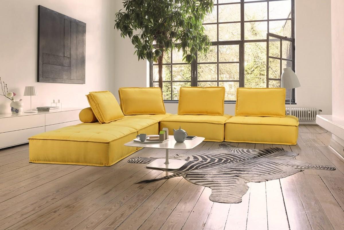 

    
Yellow Fabric Modular Sectional Sofa VIG Divani Casa Nolden Modern Contemporary

