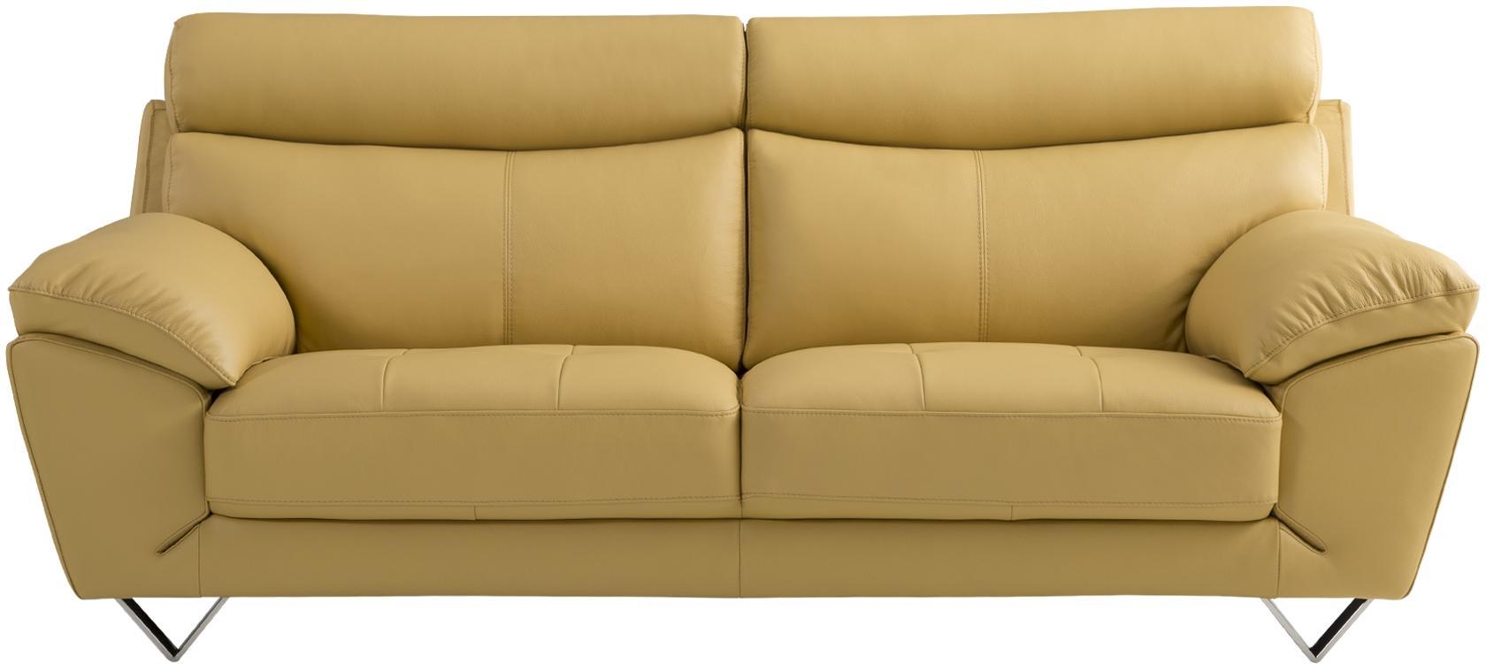 

    
Yellow FULL Italian Leather Sofa Set 2 Pcs EK078-YO FULL American Eagle Modern
