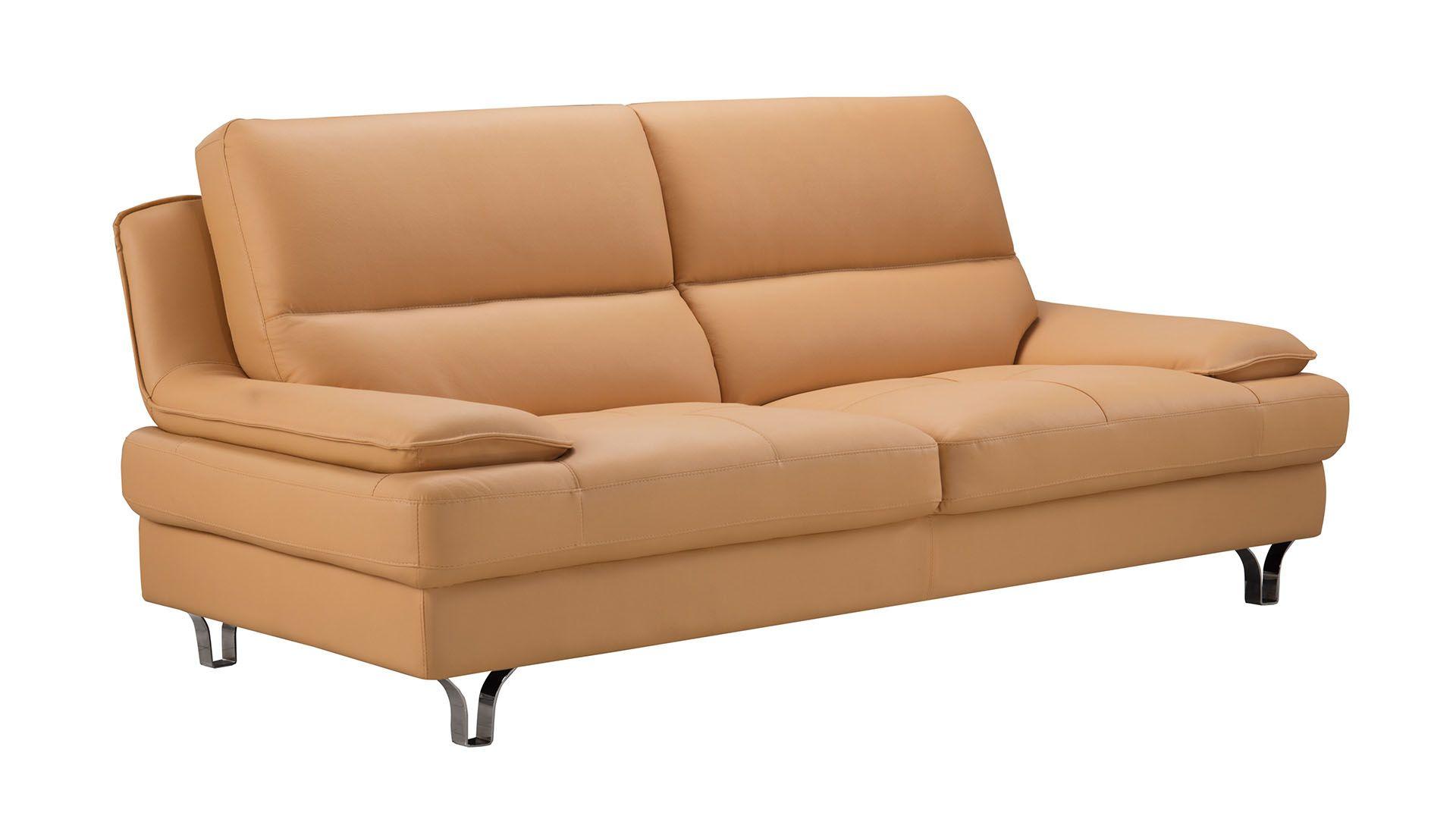 Modern Sofa EK-B109-YO-SF EK-B109-YO-SF in Yellow Genuine Leather