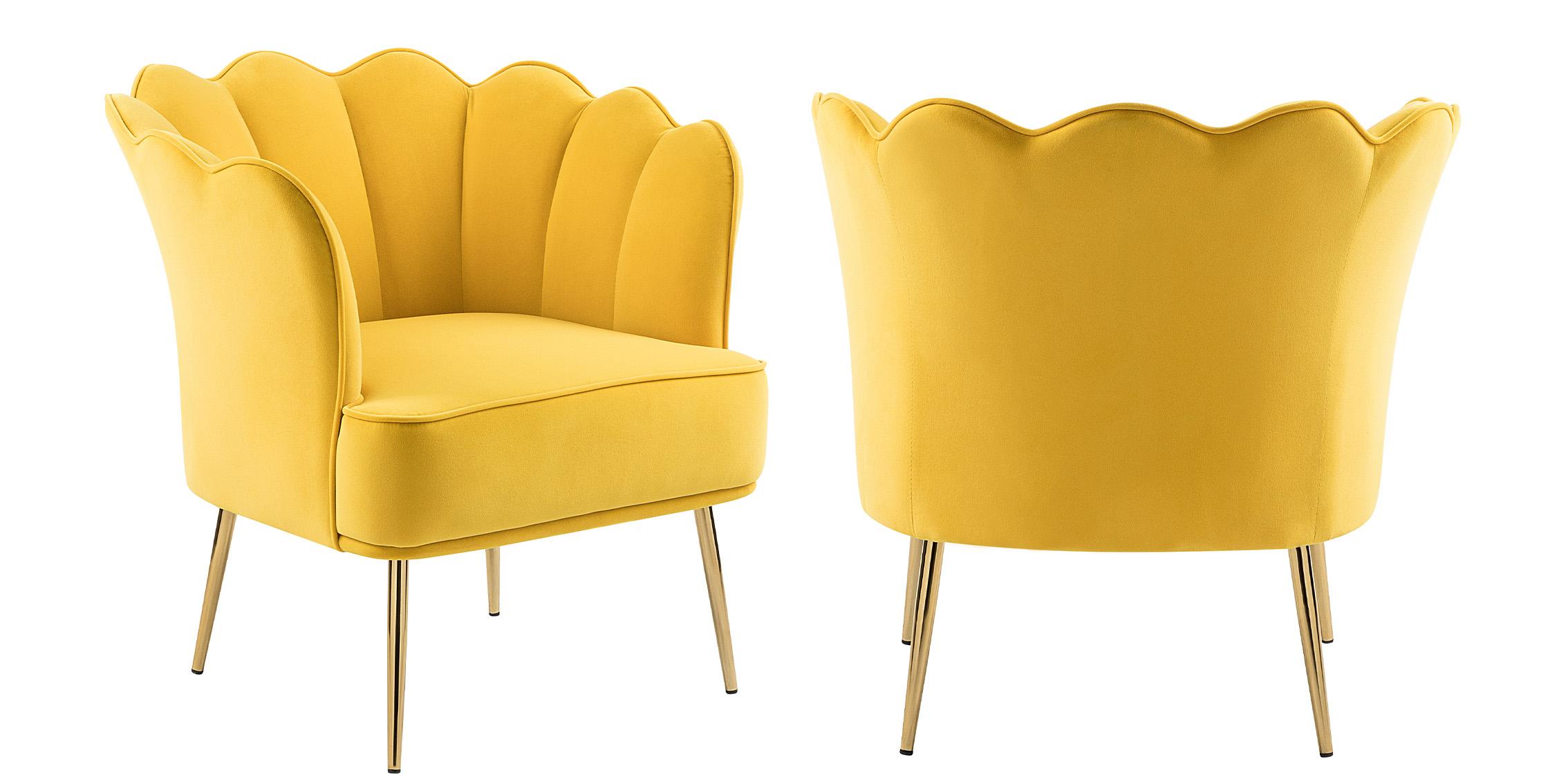 

    
Yellow Velvet Channel Tufted Chair Set 2P JESTER 516Yellow Meridian Contemporary
